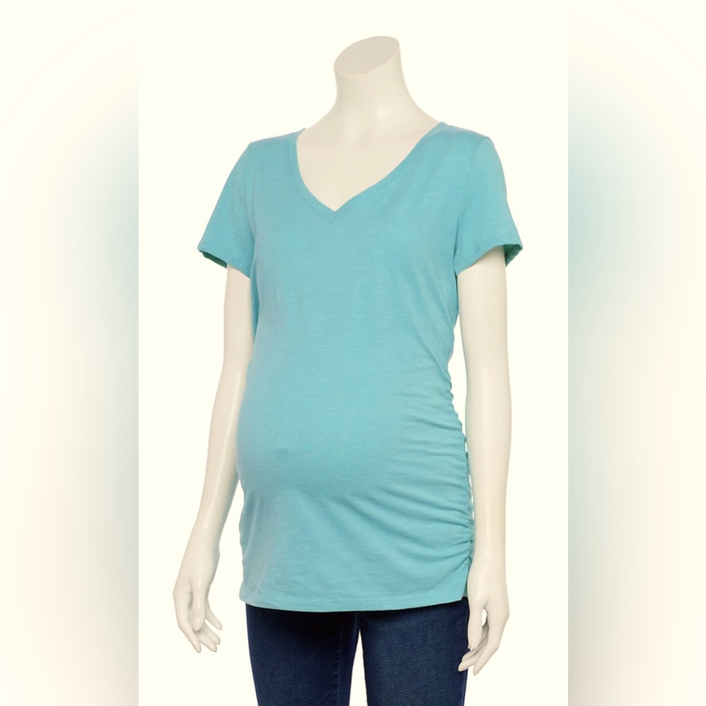Sonoma Maternity V Neck - Blue Teal - XL